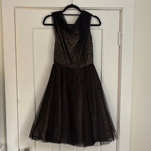Vintage Beauty Mark by Byron Lars Black and Cream Sequin Party Dress